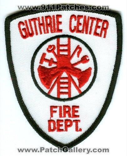 Guthrie Center Fire Department Patch Iowa IA