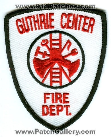 Guthrie Center Fire Department Patch Iowa IA