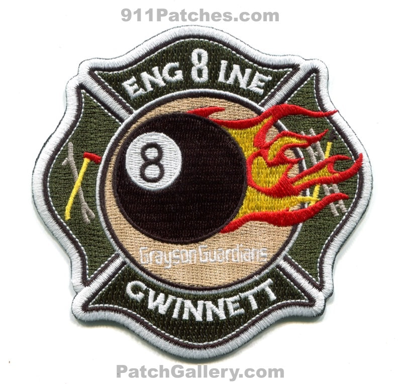 Gwinnett County Fire Department Engine 8 Patch Georgia GA