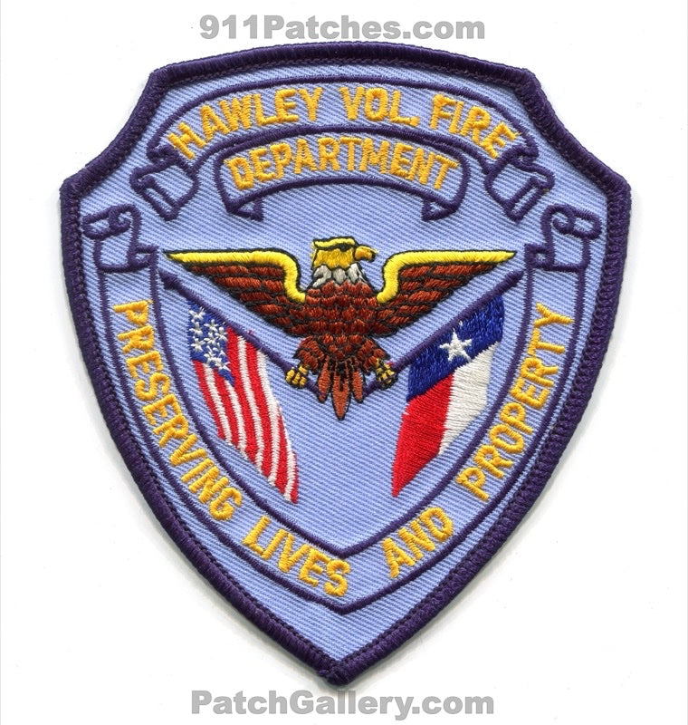 Hawley Volunteer Fire Department Patch Texas TX