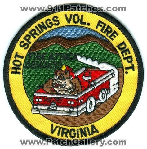 Hot Springs Volunteer Fire Department Patch Virginia VA