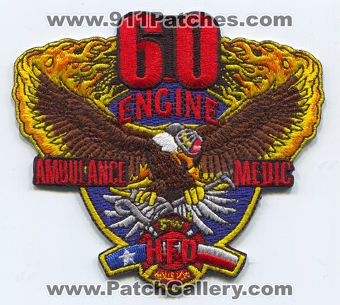 Houston Fire Department Station 60 Patch Texas TX