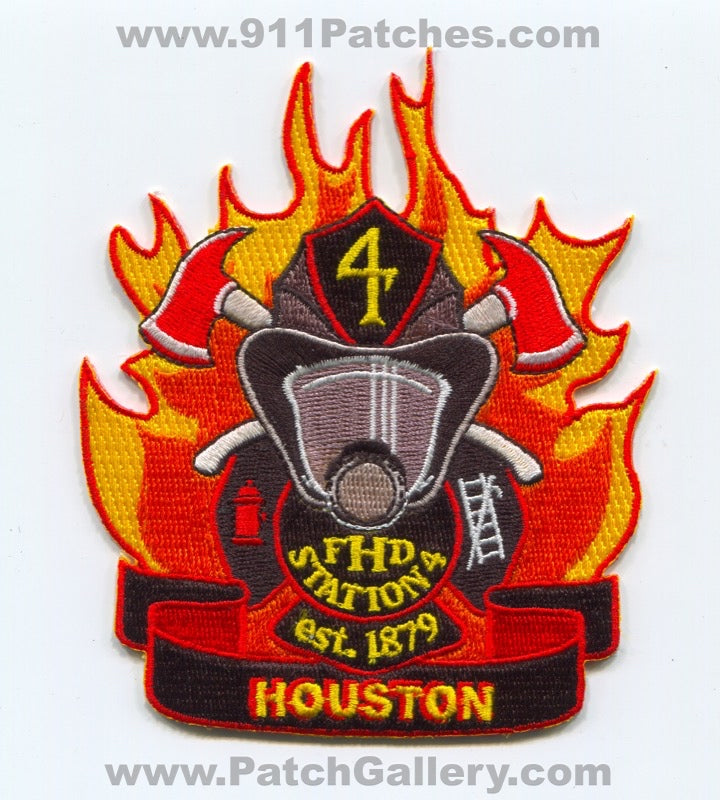Houston Fire Department Station 4 Patch Texas TX