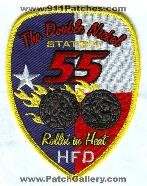 Houston Fire Department Station 55 Patch Texas TX v3