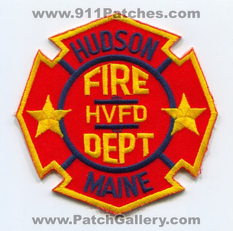 Hudson Volunteer Fire Department Patch Maine ME