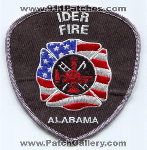 Ider Fire Department Patch Alabama AL