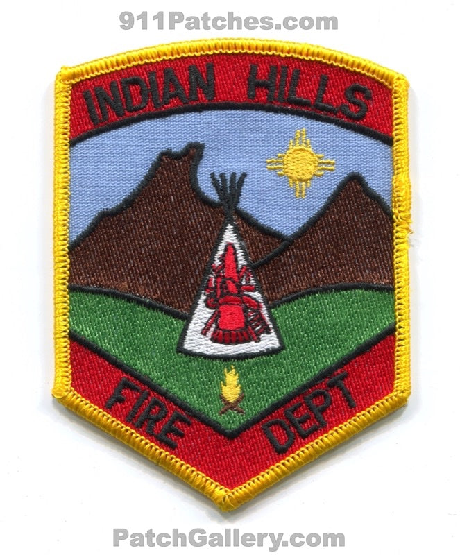 Indian Hills Fire Department Patch New Mexico NM