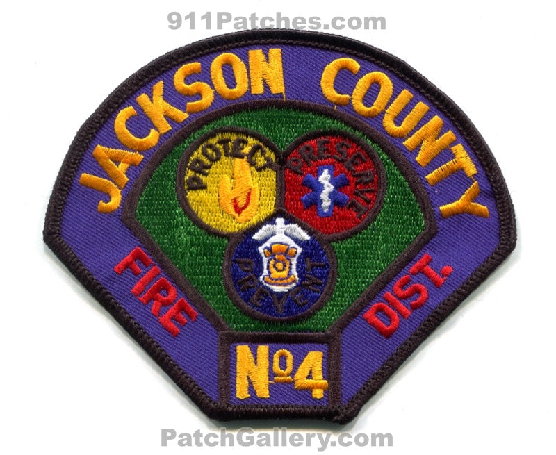 Jackson County Fire District Number 4 Patch Oregon OR