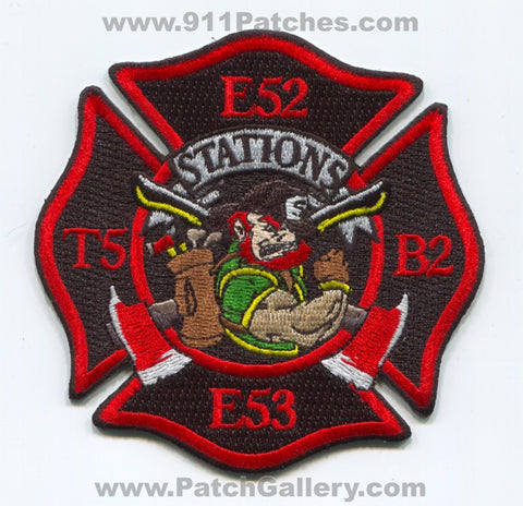 Jackson Fire Department Engine 52 53 Truck 5 Battalion 2 Station 5 Patch Tennessee TN