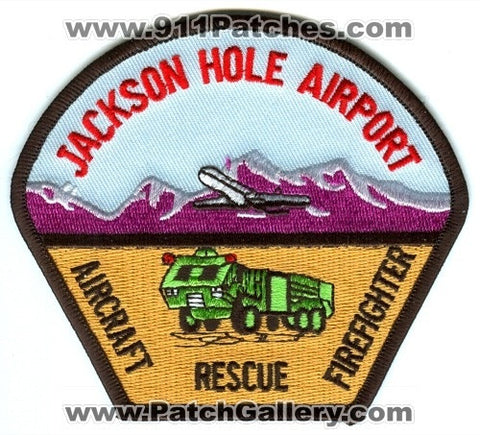 Jackson Hole Airport Fire Department Aircraft Rescue Firefighter ARFF Patch Wyoming WY