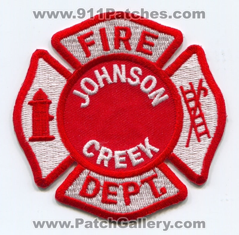 Johnson Creek Fire Department Patch Wisconsin WI