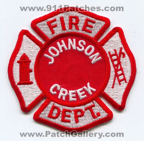 Johnson Creek Fire Department Patch Wisconsin WI
