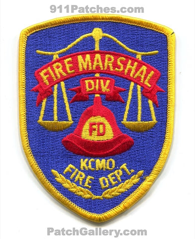 Kansas City Fire Department Fire Marshal Division Patch Missouri MO