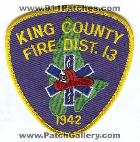 King County Fire District 13 Patch Washington WA