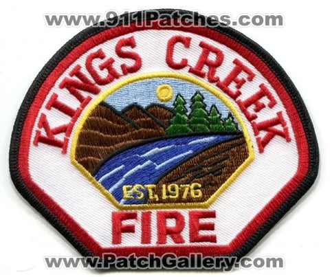 Kings Creek Fire Department Patch North Carolina NC