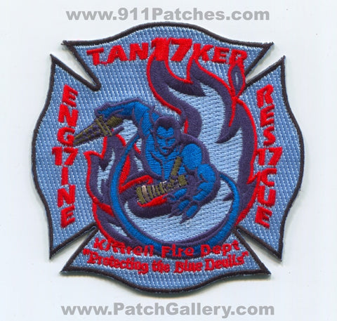 T91 - Tactical Patch - Fire Rescue - Velcro Canvas (3x2) - Blue 