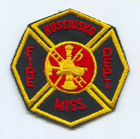 Kosciusko Fire Department Patch Mississippi MS