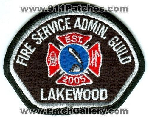 Pierce County Fire District 2 Lakewood Fire Service Admin Guild Patch Washington WA