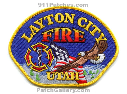 Layton City Fire Department Patch Utah UT