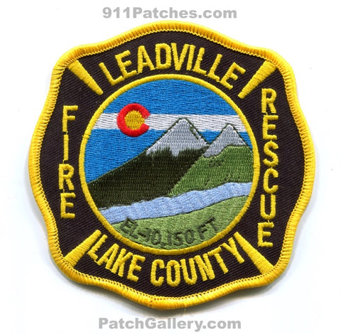 Leadville Lake County Fire Rescue Department Patch Colorado CO