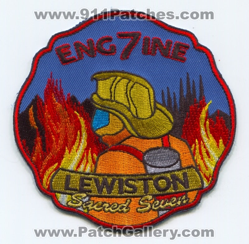 Lewiston Fire Department Engine 7 Patch Maine ME