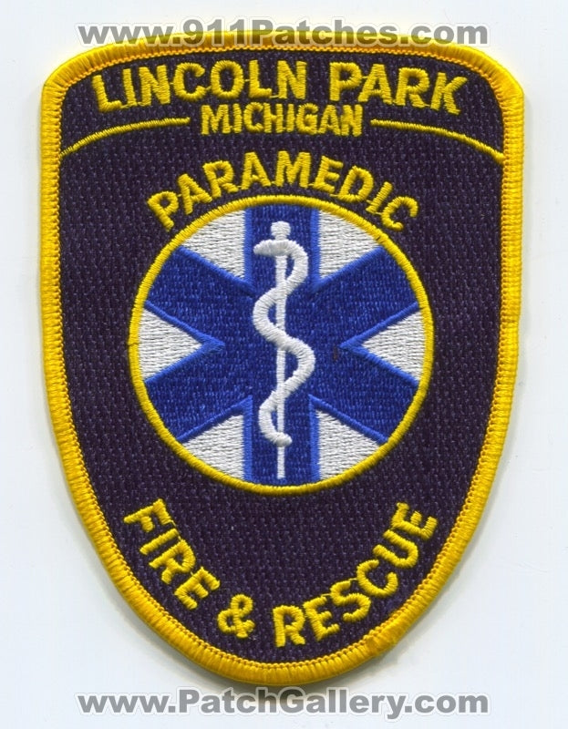 Lincoln Park Fire and Rescue Department Paramedic Patch Michigan MI