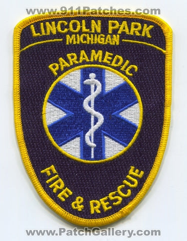 Lincoln Park Fire and Rescue Department Paramedic Patch Michigan MI