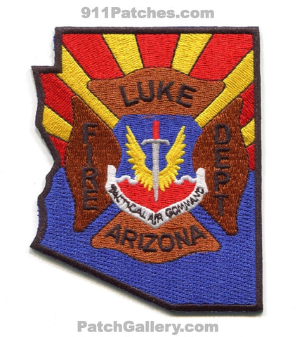 Luke Air Force Base AFB Fire Department USAF Military Patches Arizona AZ