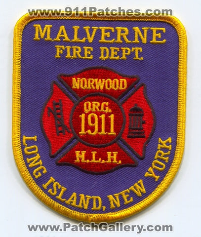 Malverne Fire Department Patch New York NY