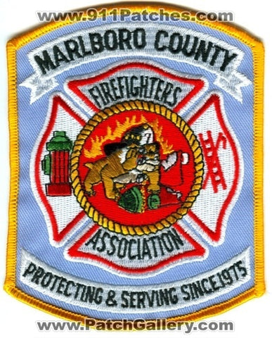 Marlboro County Firefighters Association Fire Department Patch South Carolina SC