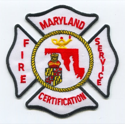 Maryland State Fire Service Certification Patch Maryland MD