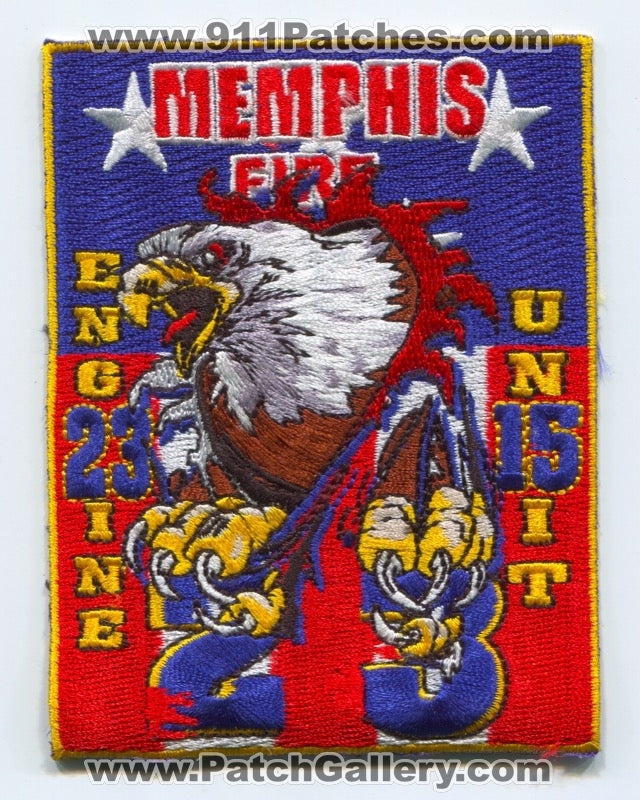 Memphis Fire Department Engine 23 Unit 15 Patch Tennessee TN