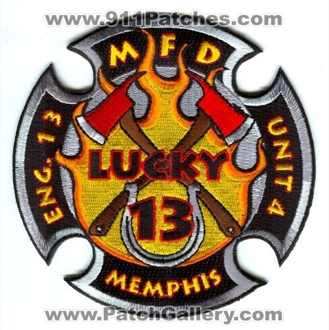 Memphis Fire Department Engine 13 Unit 4 Patch Tennessee TN
