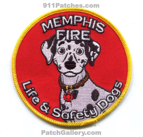 Memphis Fire Department Life and Safety Dogs Patch Tennessee TN