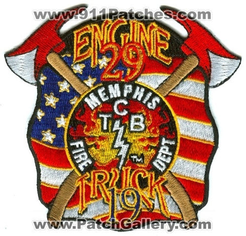 Memphis Fire Department Engine 29 Truck 19 Patch Tennessee TN