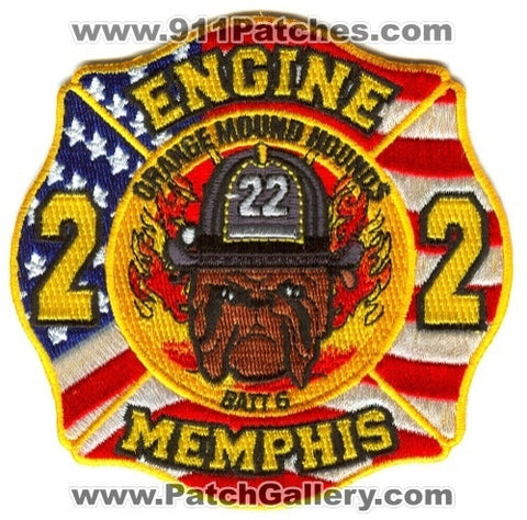 Memphis Fire Department Engine 22 Battalion 6 Patch Tennessee TN