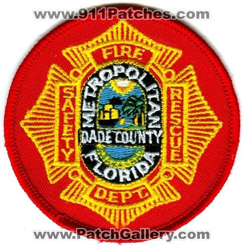 Metropolitan Dade County Fire Rescue Department Patch Florida FL