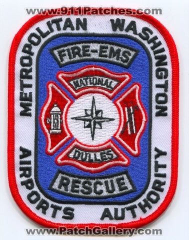 Metropolitan Washington Airports Authority Fire EMS Rescue Department Patch Washington DC