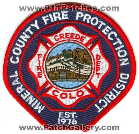 Mineral County Fire Protection District Creede Fire Department Patch Colorado CO
