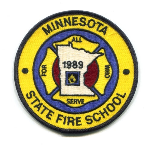 Minnesota State Fire School 1989 Patch Minnesota MN