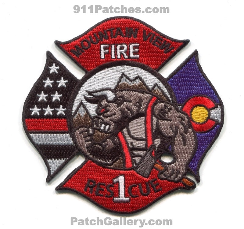 Mountain View Fire Department Rescue 1 Patch Colorado CO