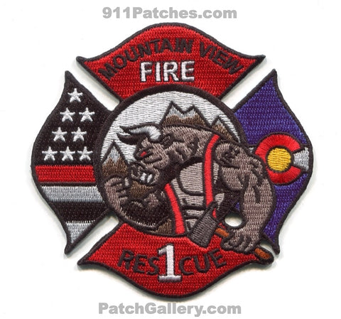 Mountain View Fire Department Rescue 1 Patch Colorado CO