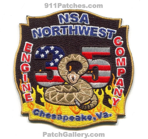 NSA Northwest Annex Fire Department Engine 35 USN Navy Military Patch Virginia VA
