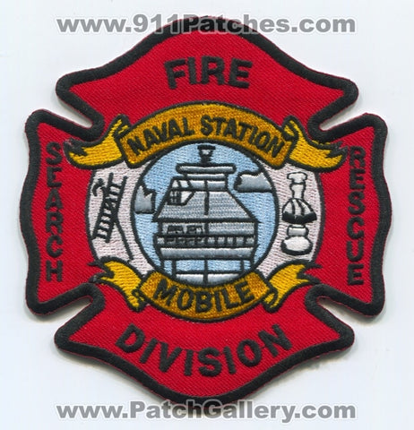 Naval Station Mobile Fire Division Search Rescue USN Navy Military Patch Alabama AL