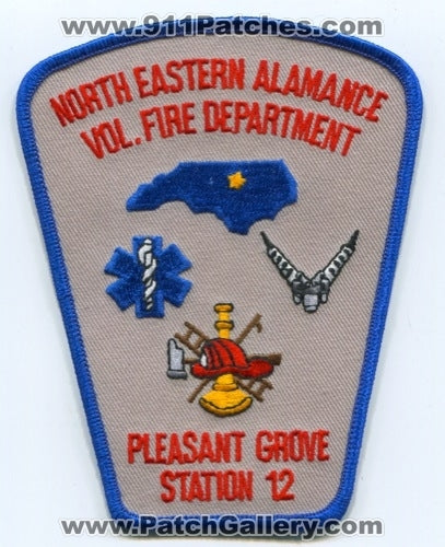 North Eastern Alamance Volunteer Fire Department Pleasant Grove Station 12 Patch North Carolina NC