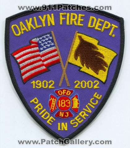 Oaklyn Fire Department Patch New Jersey NJ
