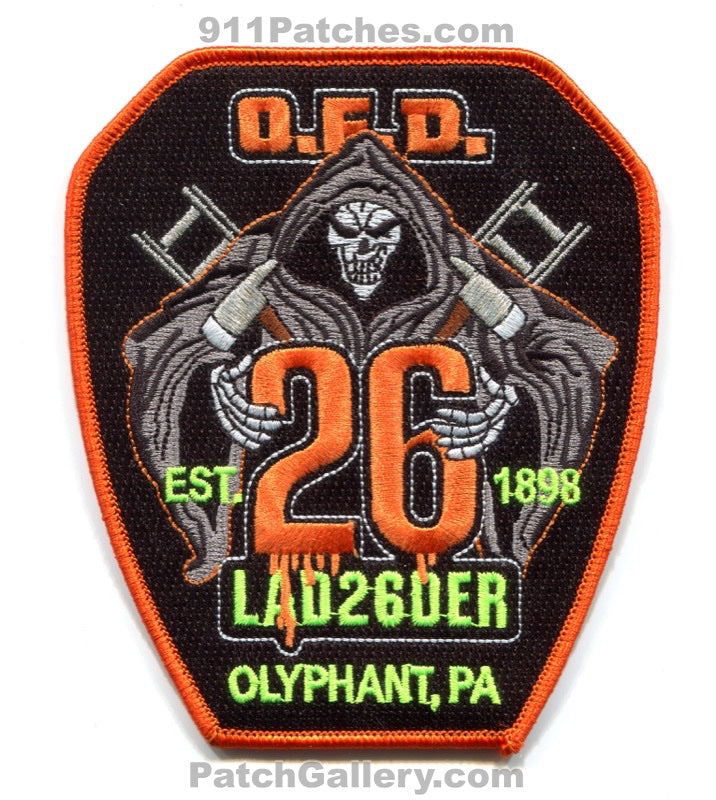 Olyphant Fire Department Hose Company 2 Ladder 26 Patch Pennsylvania PA