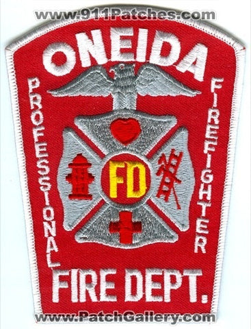 Oneida Fire Department Professional FireFighter Patch New York NY