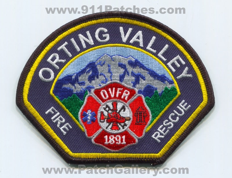 Orting Valley Fire Rescue Department Patch Washington WA
