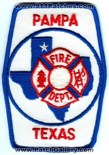Pampa Fire Department Patch Texas TX